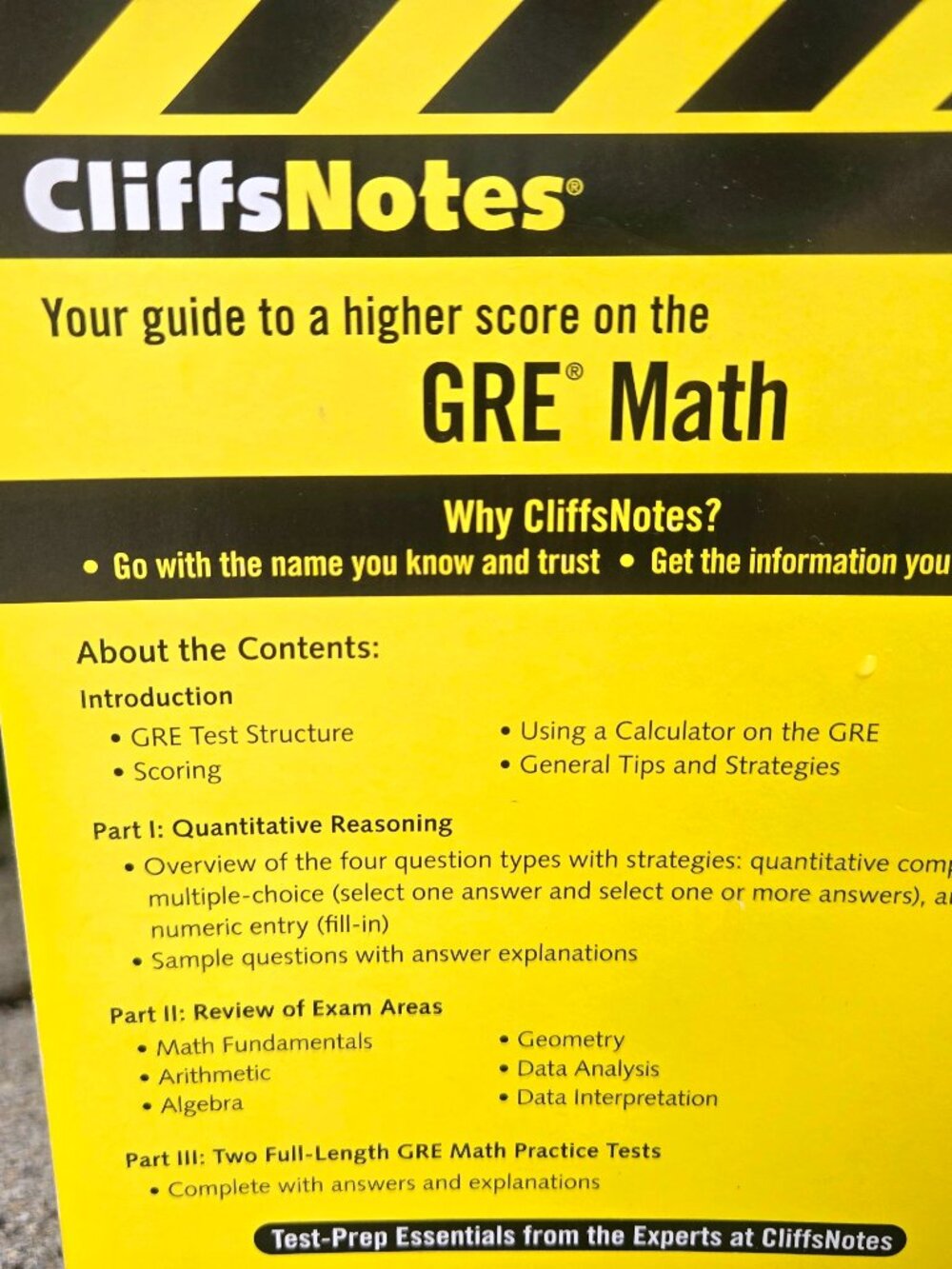 CliffsNotes GRE Math Review Test Prep Book - Paperback (BTPS Testing) - Picture 4 of 4